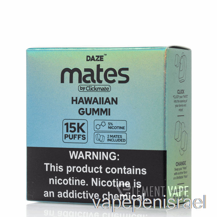 חד פעמי Vape Israel 7 Daze Mate Pods גומי הוואי